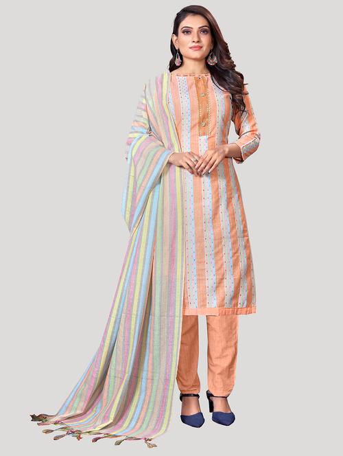 embroidered unstitched suit set - 19490596 - Very Small Image - 1