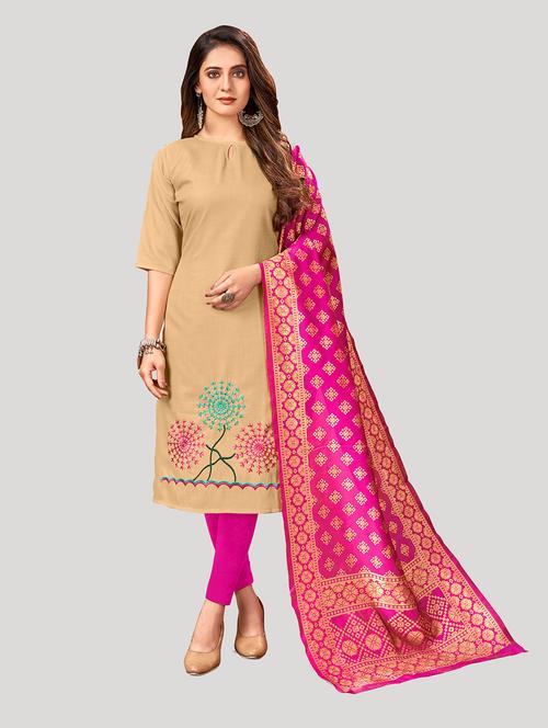 embroidered unstitched suit set - 19490601 - Very Small Image - 1