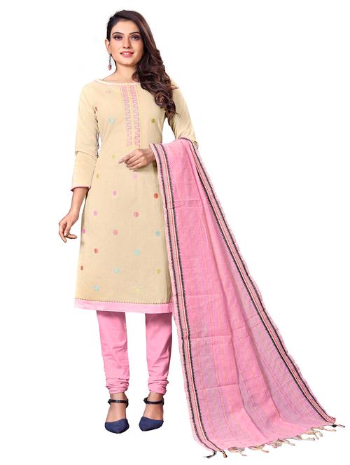 embroidered unstitched suit set - 19490608 - Very Small Image - 1
