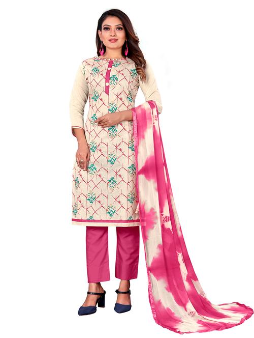 printed unstitched suit set - 19490617 - Very Small Image - 1