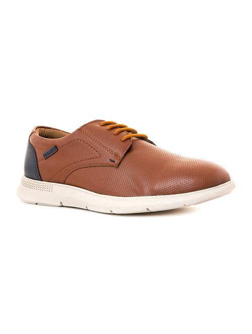 brown synthetic lace up shoes - 19490631 - Very Small Image - 1