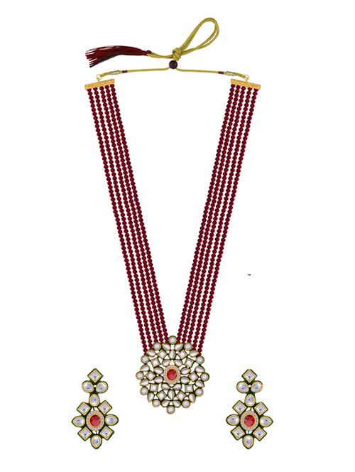 red brass necklace and earring - 19490690 - Very Small Image - 1