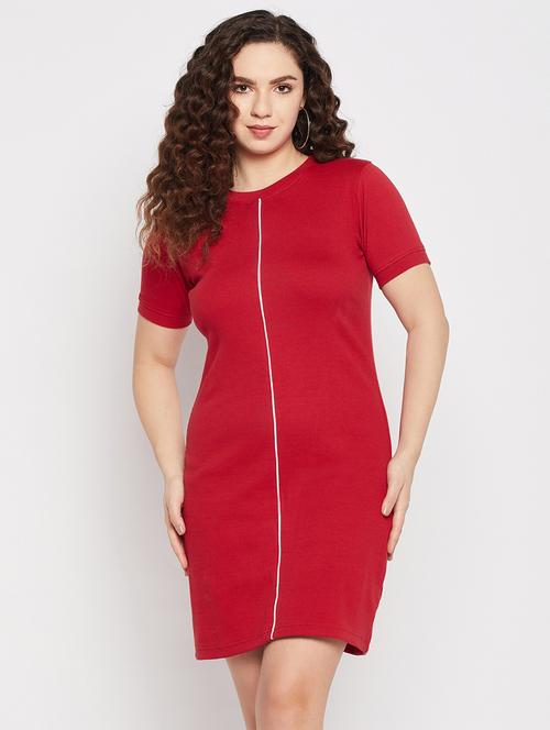 women's shift solid dress - 19490698 - Very Small Image - 1
