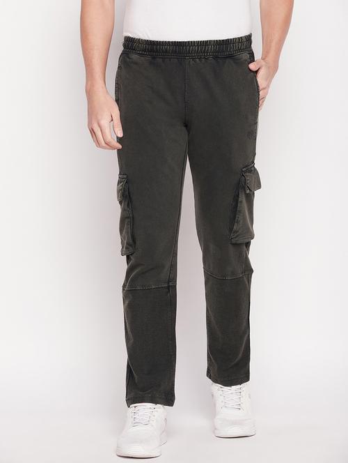 solids cotton full length track pant - 19490701 - Very Small Image - 1
