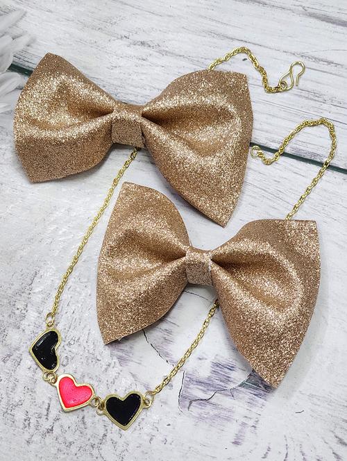 valentine special best seller hair bow heart pendant combo of 2 by the little girl store - 19490978 - Very Small Image - 1
