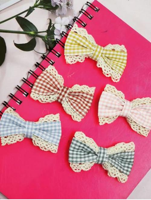 pretty and cute hair bow clip pin pack of 5 by the little girl store - 19491008 - Very Small Image - 1