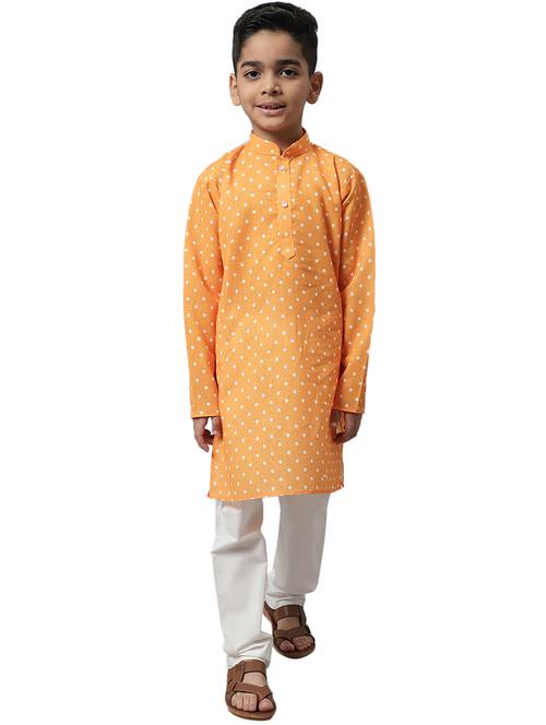 yellow printed full length kurta set - 19491020 - Very Small Image - 1