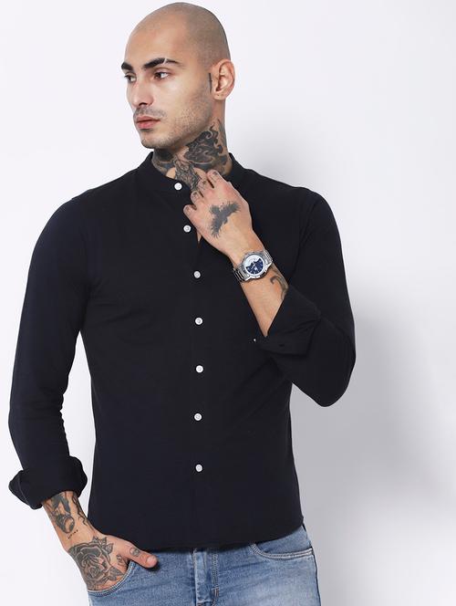 mens solid casual shirt - 19491027 - Very Small Image - 1