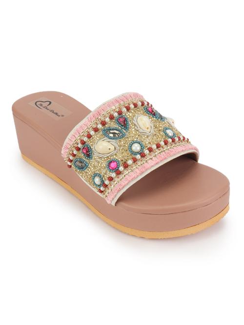 women embellished slip on sandal - 19491102 - Very Small Image - 1