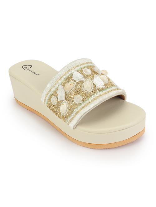 women embellished slip on wedges - 19491142 - Very Small Image - 1