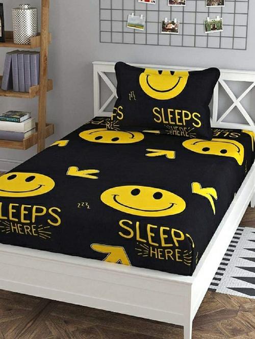 printed bed sheet with pillow cover - 19491176 - Very Small Image - 1