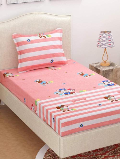 printed bed sheet with pillow cover - 19491381 - Very Small Image - 1