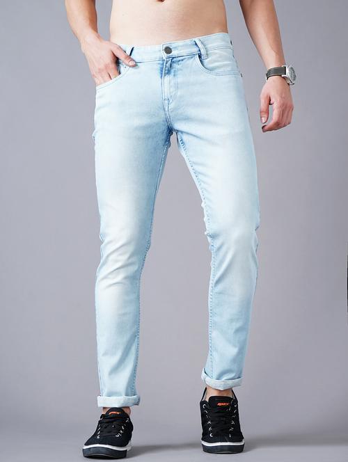 light blue cotton light washed jean - 19491529 - Very Small Image - 1