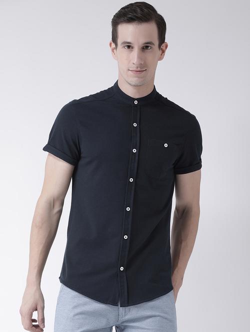 mens solid casual shirt - 19491626 - Very Small Image - 1