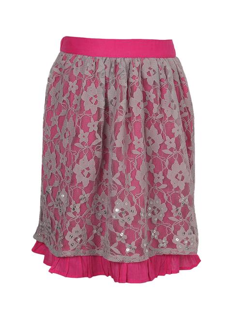 kids girl self design skirt - 19491810 - Very Small Image - 1