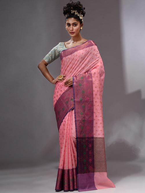 self design banarasi saree - 19492115 - Very Small Image - 1