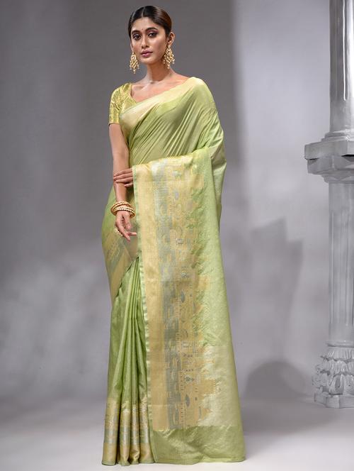 self design banarasi saree - 19492128 - Very Small Image - 1
