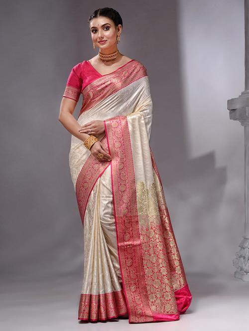 self design banarasi saree - 19492139 - Very Small Image - 1