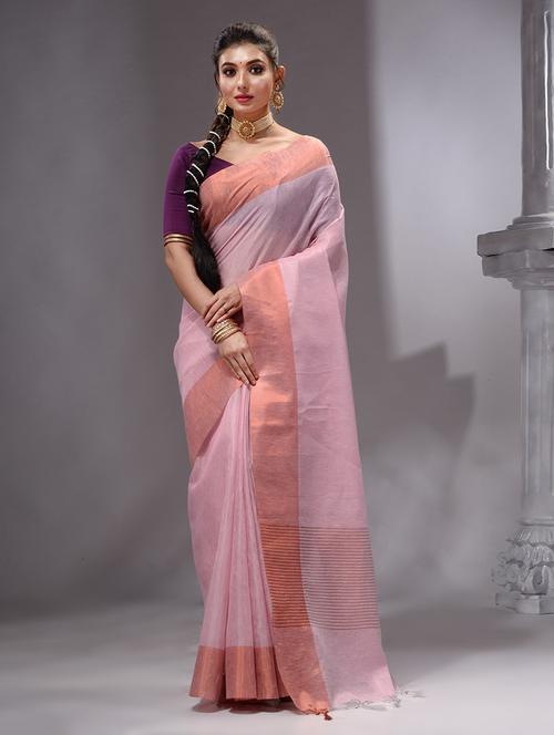 self designed woven saree with blouse - 19492165 - Very Small Image - 1