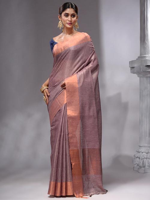 self designed woven saree with blouse - 19492175 - Very Small Image - 1