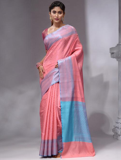 women's banarasi saree with blouse - 19492199 - Very Small Image - 1