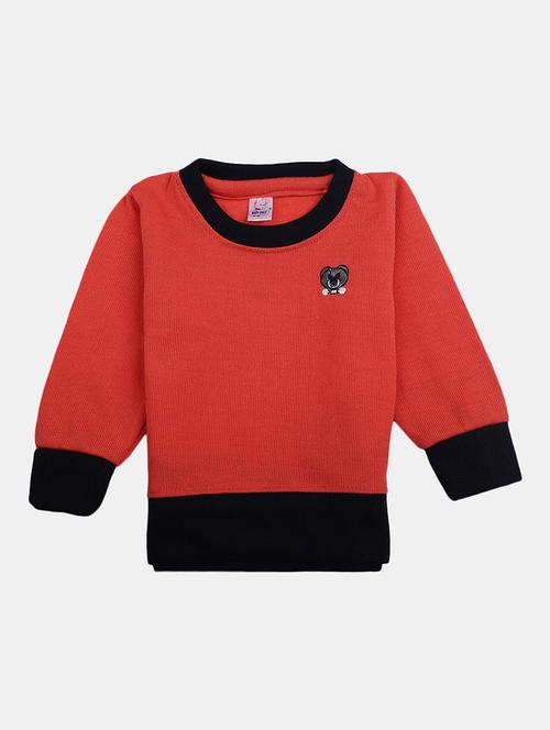 orange solid sweater - 19492261 - Very Small Image - 1