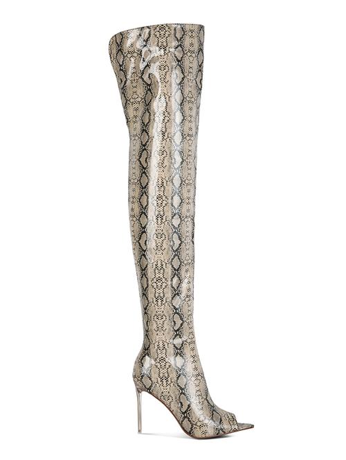 nude knee length boot - 19492306 - Very Small Image - 1