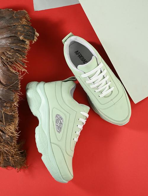 green lace-up casual shoe - 19492621 - Very Small Image - 1