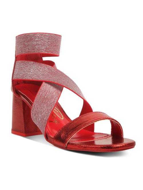red pu closed back sandals - 19492926 - Very Small Image - 1