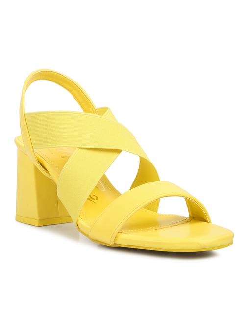 yellow pu back strap sandals - 19492931 - Very Small Image - 1
