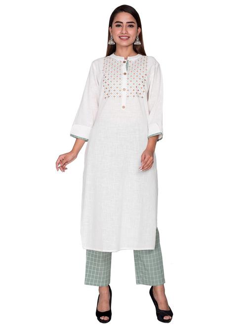 embroidered kurta bottom set - 19493373 - Very Small Image - 1