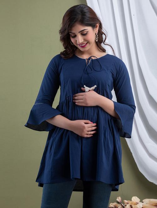 dark blue solid maternity wear - 19493621 - Very Small Image - 1