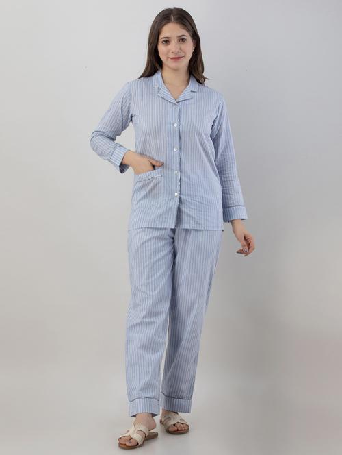 women cotton night suit set - 19493641 - Very Small Image - 1