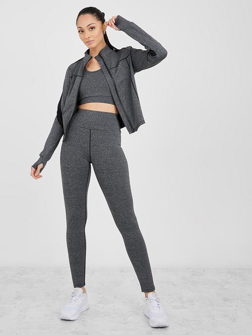 charcoal polyester active wear set co-ord - 19494845 - Very Small Image - 1