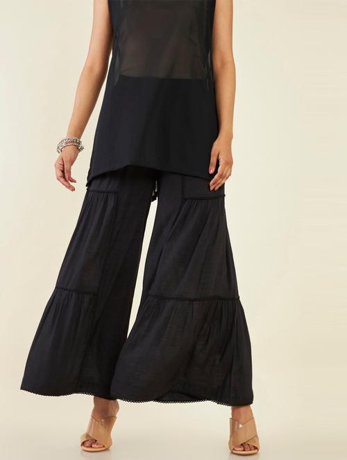 rayon solid palazzo - 19495158 - Very Small Image - 1