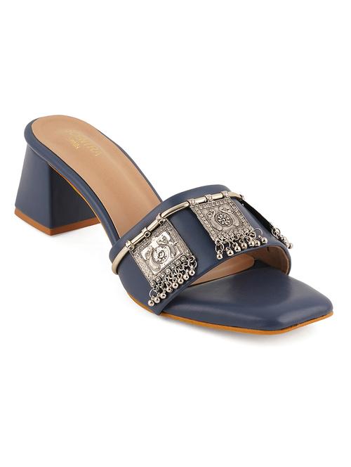 blue synthetic slip on sandals - 19495693 - Very Small Image - 1