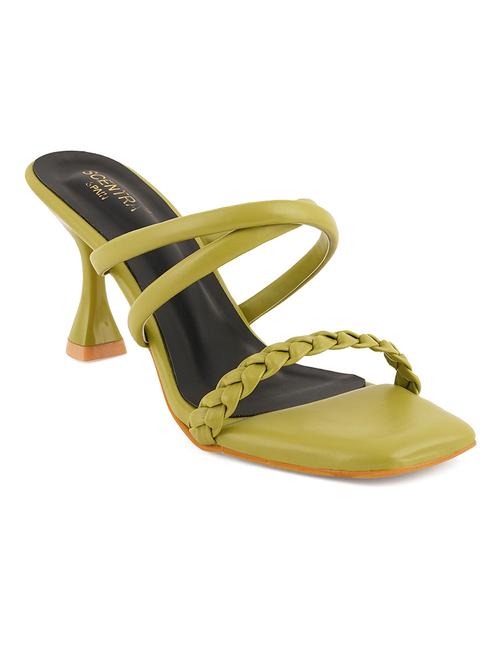 green synthetic slip on sandals - 19495703 - Very Small Image - 1