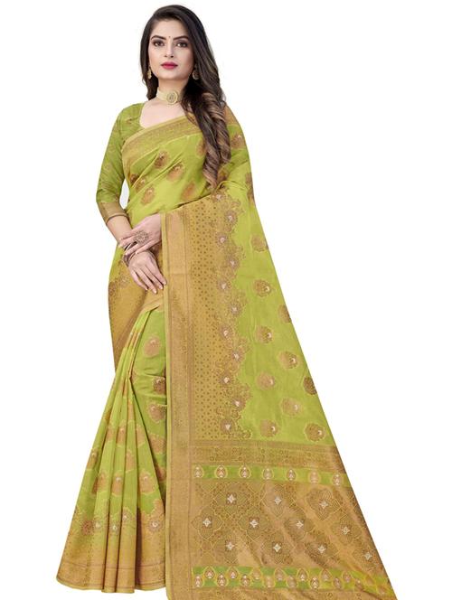 peach printed saree with blouse - 19496298 - Very Small Image - 1