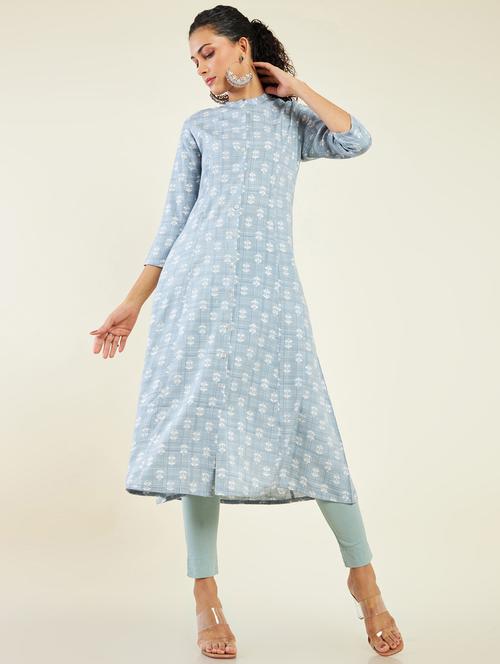women's front slit kurta - 19496377 - Very Small Image - 1