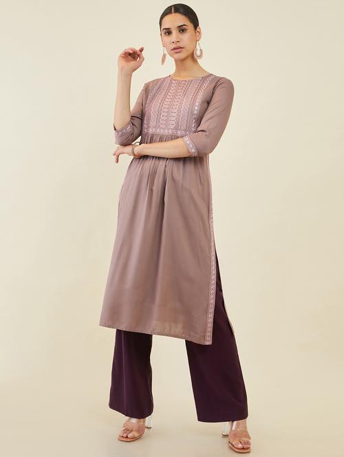 women's straight kurta - 19496407 - Very Small Image - 1