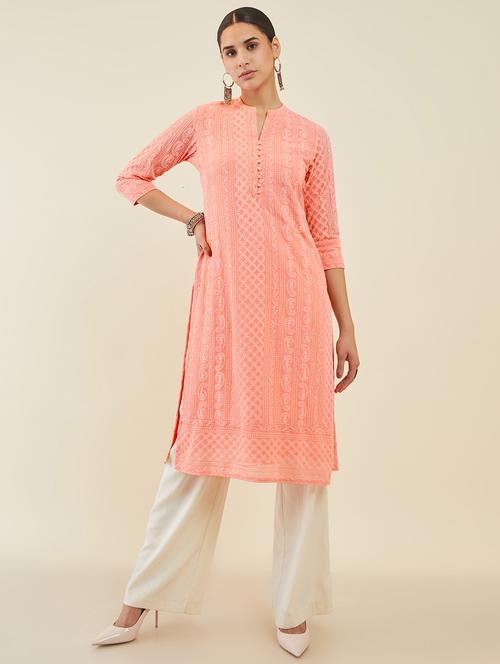 women embroidered a-line kurta - 19496410 - Very Small Image - 1