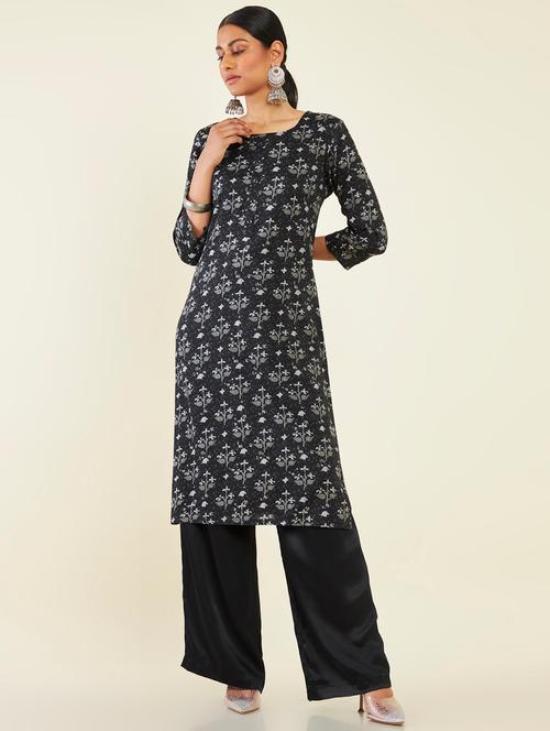 women's straight kurta - 19496416 - Very Small Image - 1