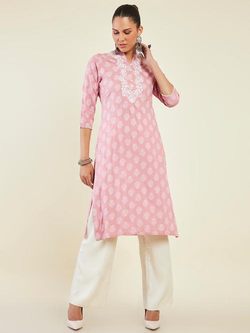 women's straight kurta - 19496437 - Very Small Image - 1