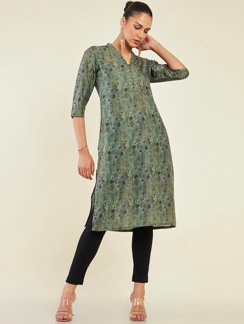women's straight kurta - 19496454 - Very Small Image - 1