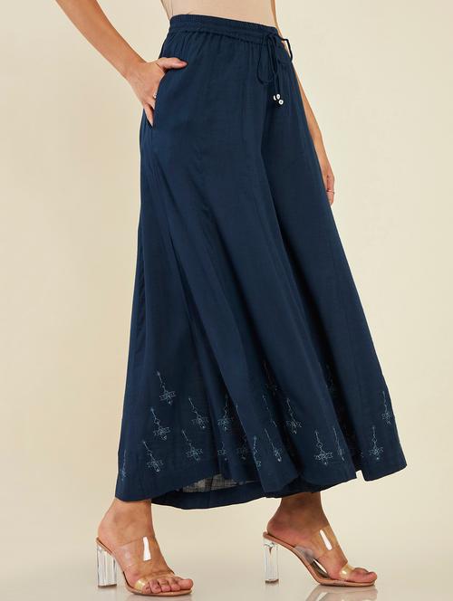 women embroidered palazzo - 19496501 - Very Small Image - 1