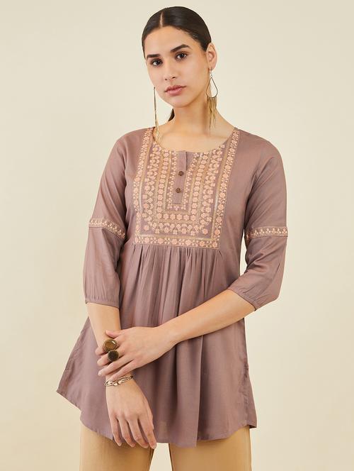 women embroidered regular tunic - 19496701 - Very Small Image - 1