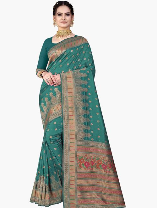 self design woven saree - 19496792 - Very Small Image - 1