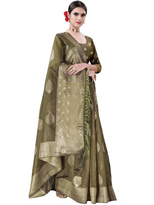 self design woven saree - 19496800 - Very Small Image - 1