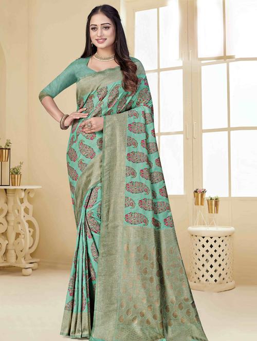 self design printed saree - 19496827 - Very Small Image - 1