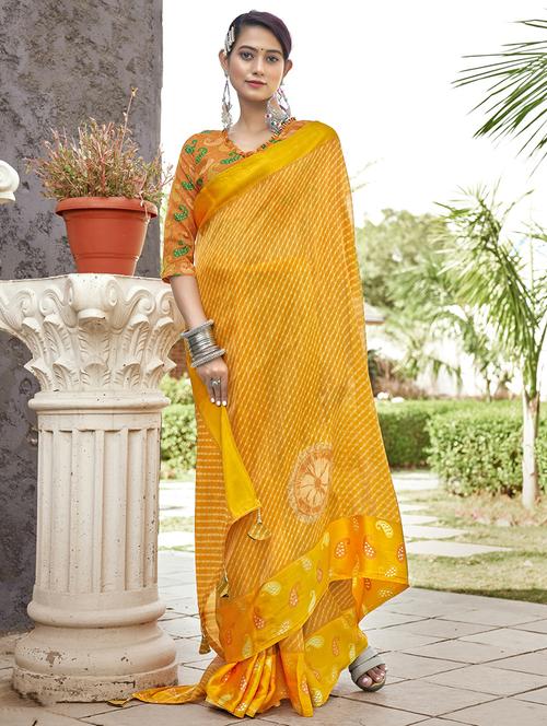 self design printed saree - 19497073 - Very Small Image - 1
